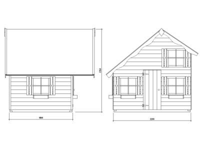 Stelzenhaus Tom XL 15 mm naturbelassen inkl. Veranda - Stelzen und Rutsche gelb – Bild 6