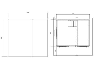 Stelzenhaus Tom XL 15 mm naturbelassen inkl. Veranda - Stelzen und Rutsche gelb – Bild 7