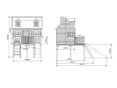 Stelzenhaus Madrid KDI inkl. Rutsche pink – Bild 7