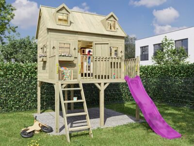 Stelzenhaus Madrid KDI inkl. Rutsche pink